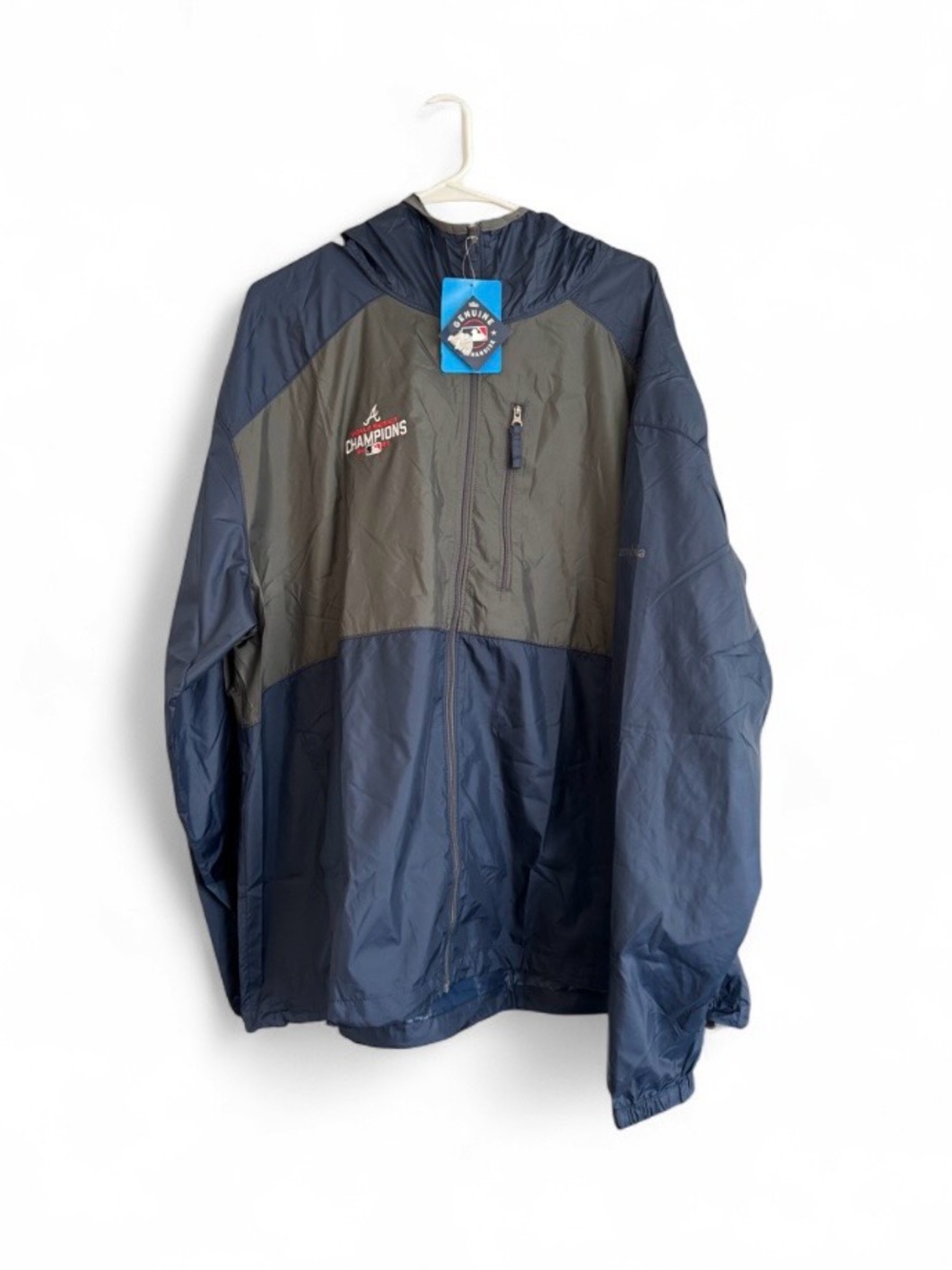 NWT Atlanta Braves ‘21 World Championship Columbia Flash Forward Windbreaker 2XL